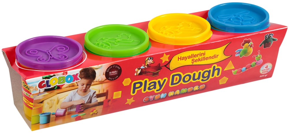  Globox Play Dough - 4  x 130 g - 