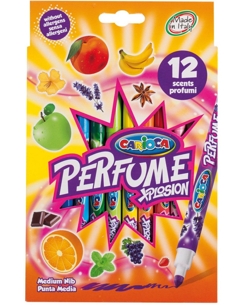 Ароматни флумастери Carioca Perfume Ароматни флумастери Carioca Perfume - 12 цвята -