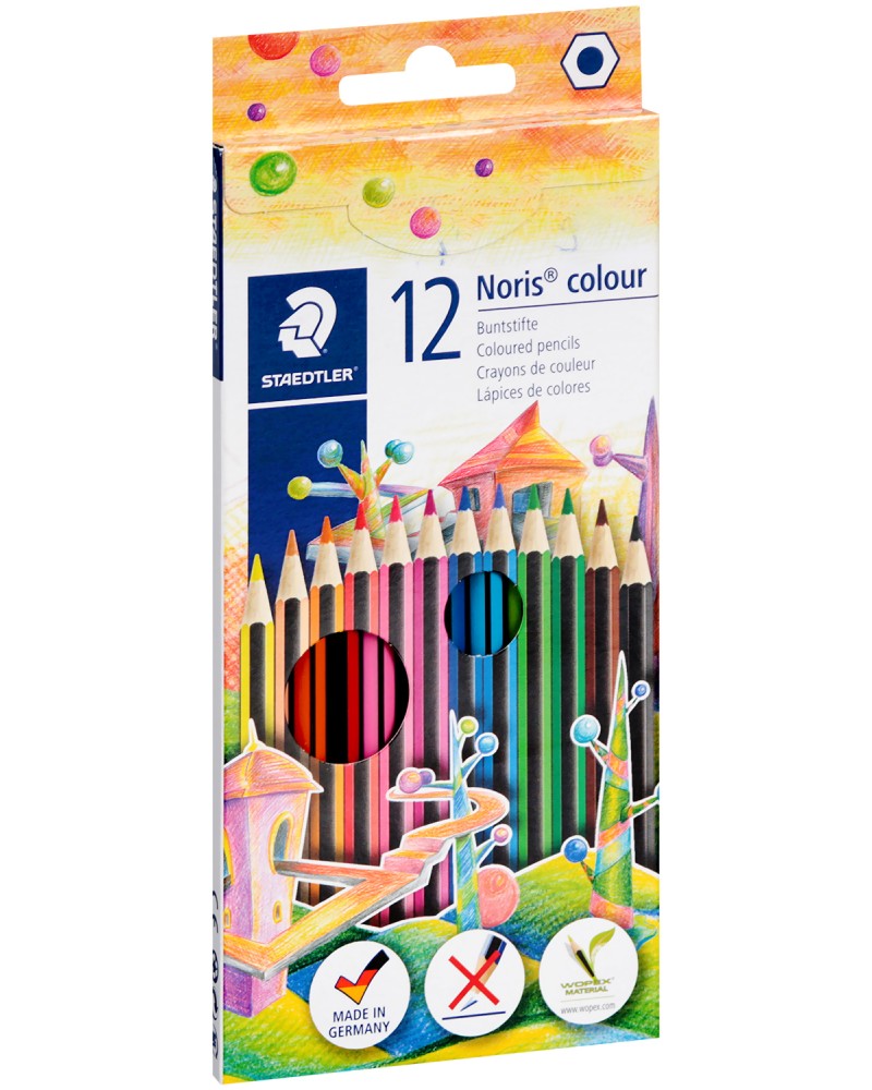 Цветни моливи Staedtler Noris colour Цветни моливи Staedtler Noris colour - 12 или 24 цвята -