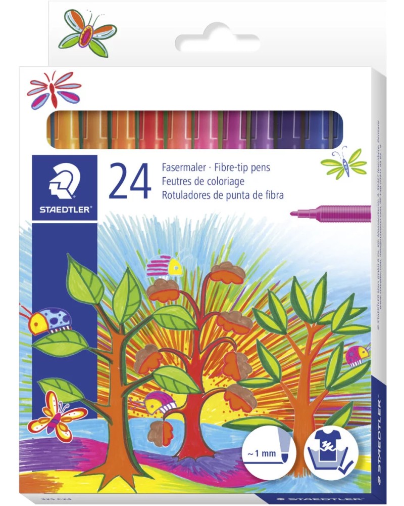 Флумастери Staedtler 325 Флумастери Staedtler 325 - 24 цвята -