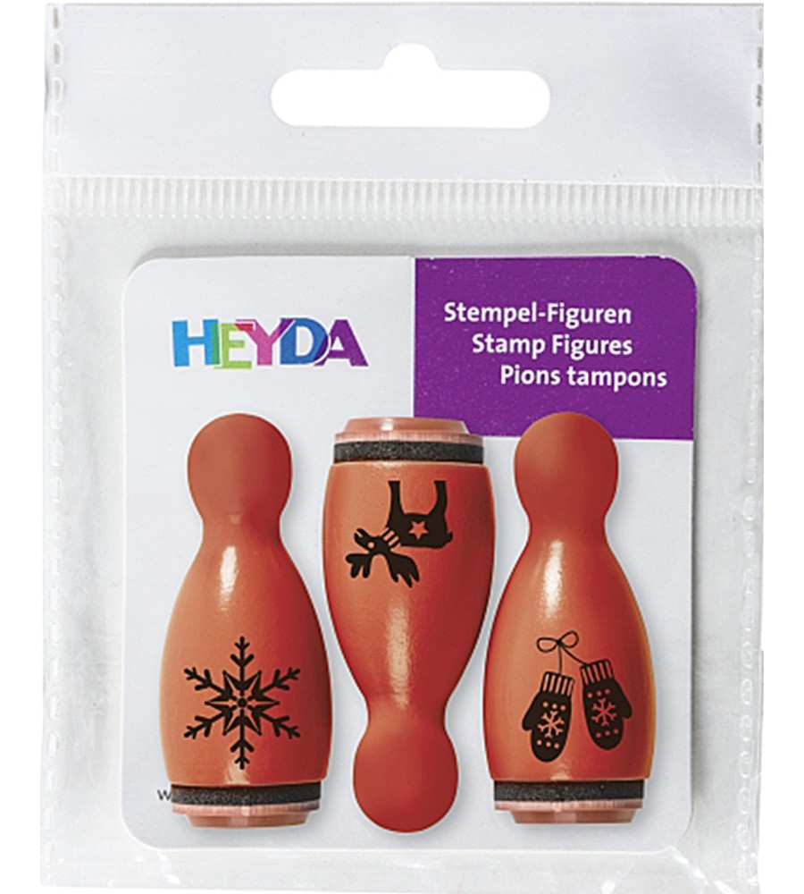 Гумени печати Heyda - Коледни мотиви Гумени печати Heyda - Коледни мотиви - 3 броя - печат