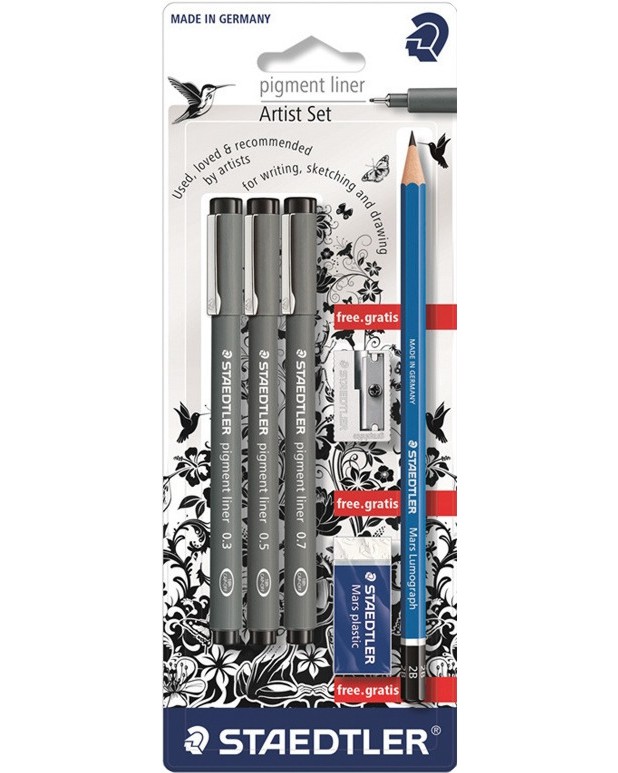  Staedtler Pigment Liner - 3    ,    - 