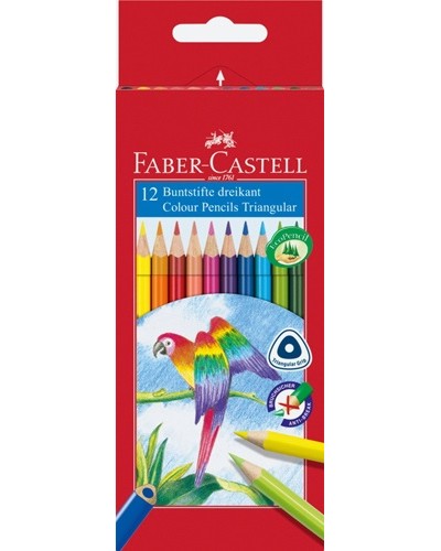Цветни моливи Faber-Castell Цветни моливи Faber-Castell - 12 или 24 цвята -