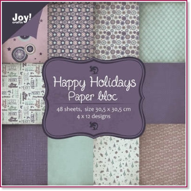    Joy Crafts - Happy Holidays - 48 , 30.5 x 30.5 cm - 