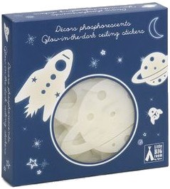 Светещи в тъмното стикери Djeco - Космос Светещи в тъмното стикери Djeco - Космос - 62 броя -