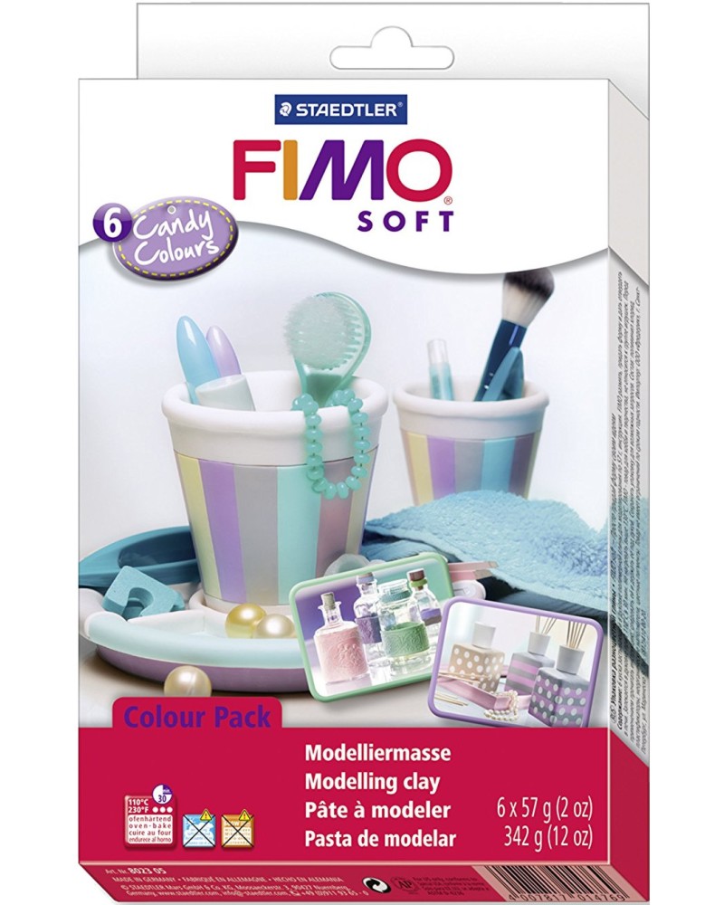   Fimo Candy colours  - 6 x 57 g - 