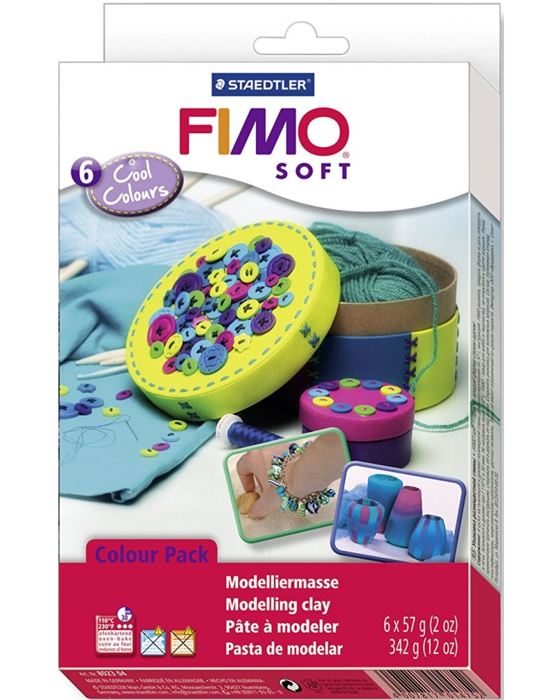   Fimo Cool colours -   6   57 g  - 