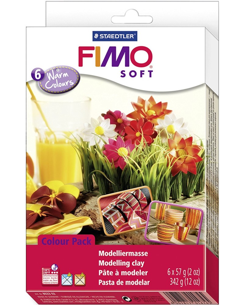   Fimo Warm colours  - 6 x 57 g - 