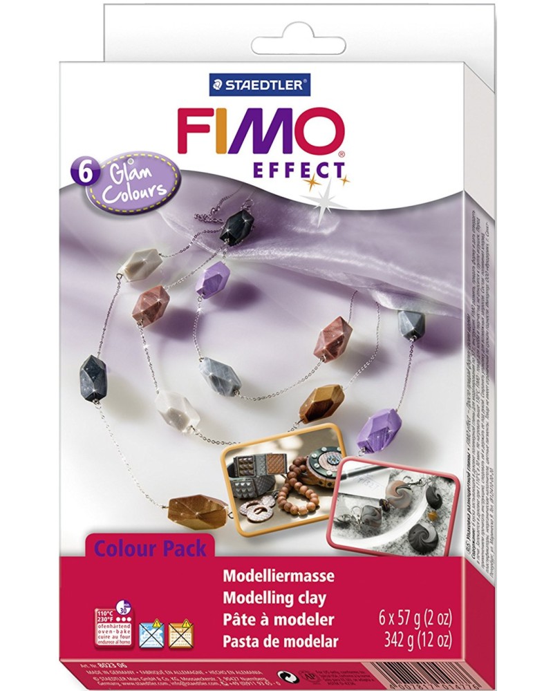   Fimo Glam colors - 6 x 57 g - 