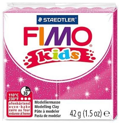 Полимерна глина с брокат Fimo - 42 g от серията Kids - 