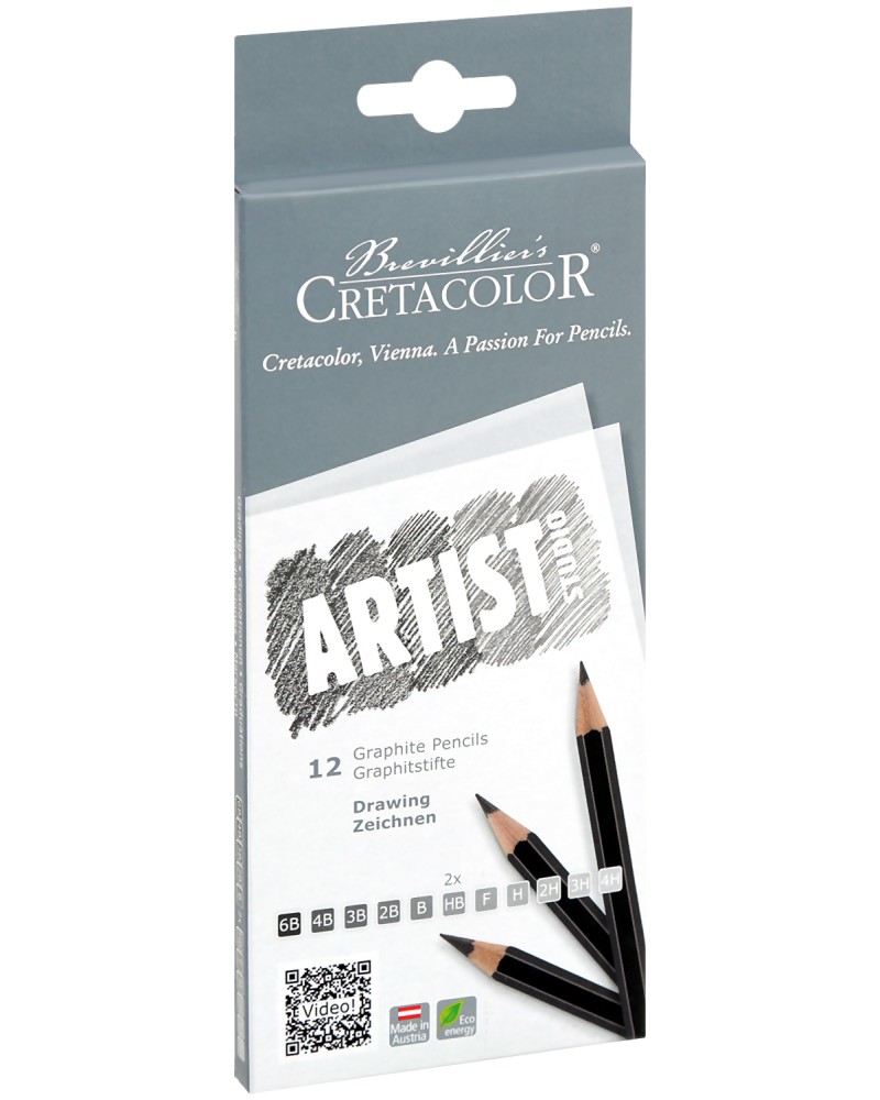 Професионални графитни моливи Cretacolor Artist - 12 броя - 