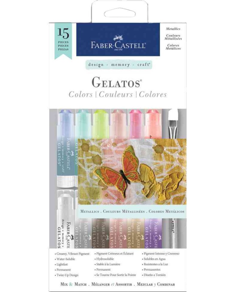   Faber-Castell Mix & Match Metallics - 12   2      Gelatos - 