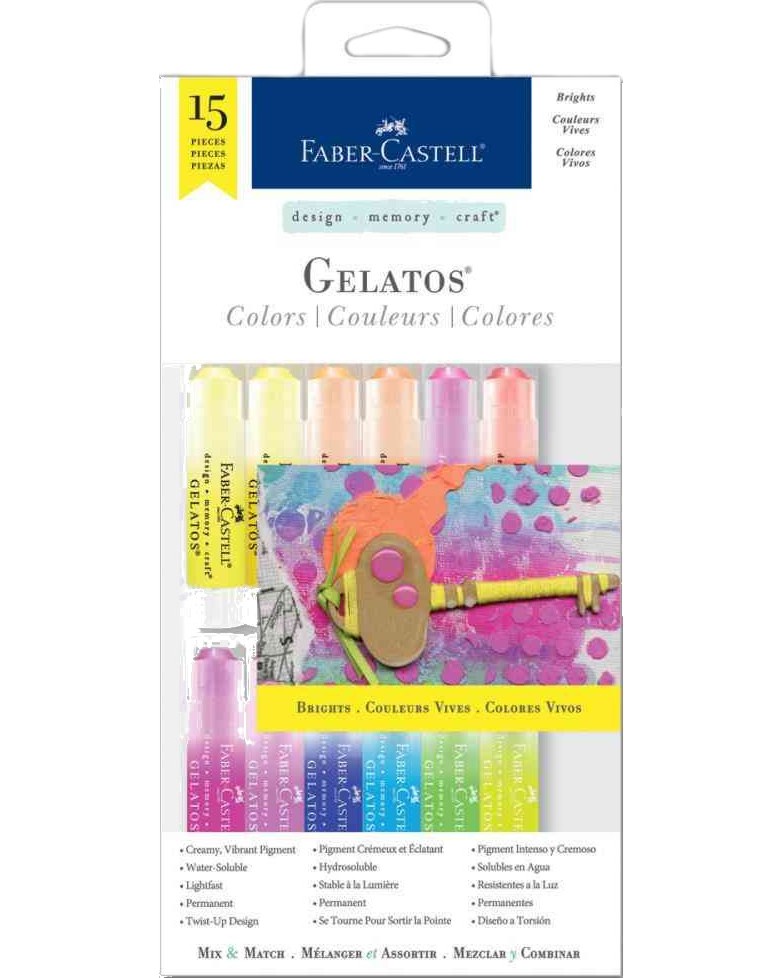 ��������� ������� Faber-Castell Mix & Match Brights - 12 ����� � 2 ������� � ����� �� ������� Gelatos - 