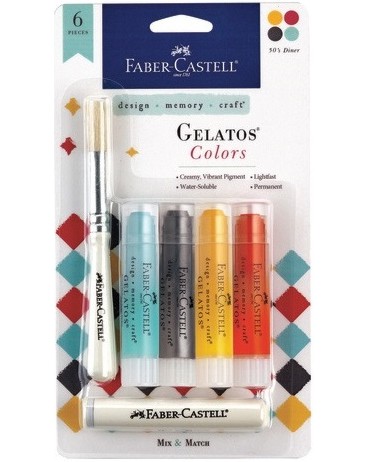 ��������� ������� Faber-Castell Mix & Match 50's Diner - 4 ����� � ���������� �� ����� � ����� �� ������� Gelatos - 
