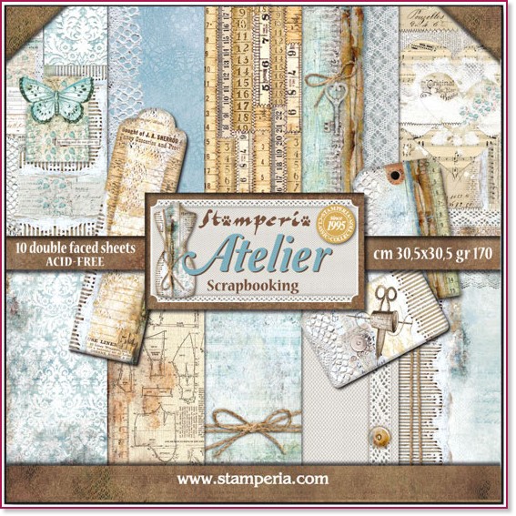 ������ �� ����������� Stamperia - ������� ������ - 10 �����, 30.5 x 30.5 cm - 