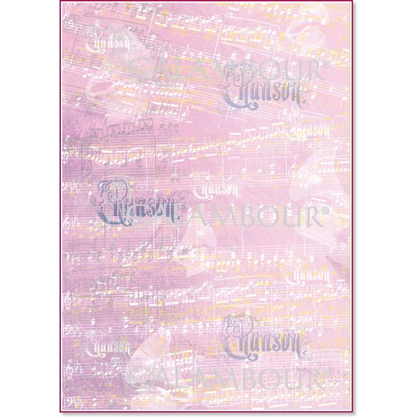 Декупажна хартия Calambour - Ноти 23 Декупажна хартия Calambour - Ноти 23 - От серията Digital Collection Mulberry -
