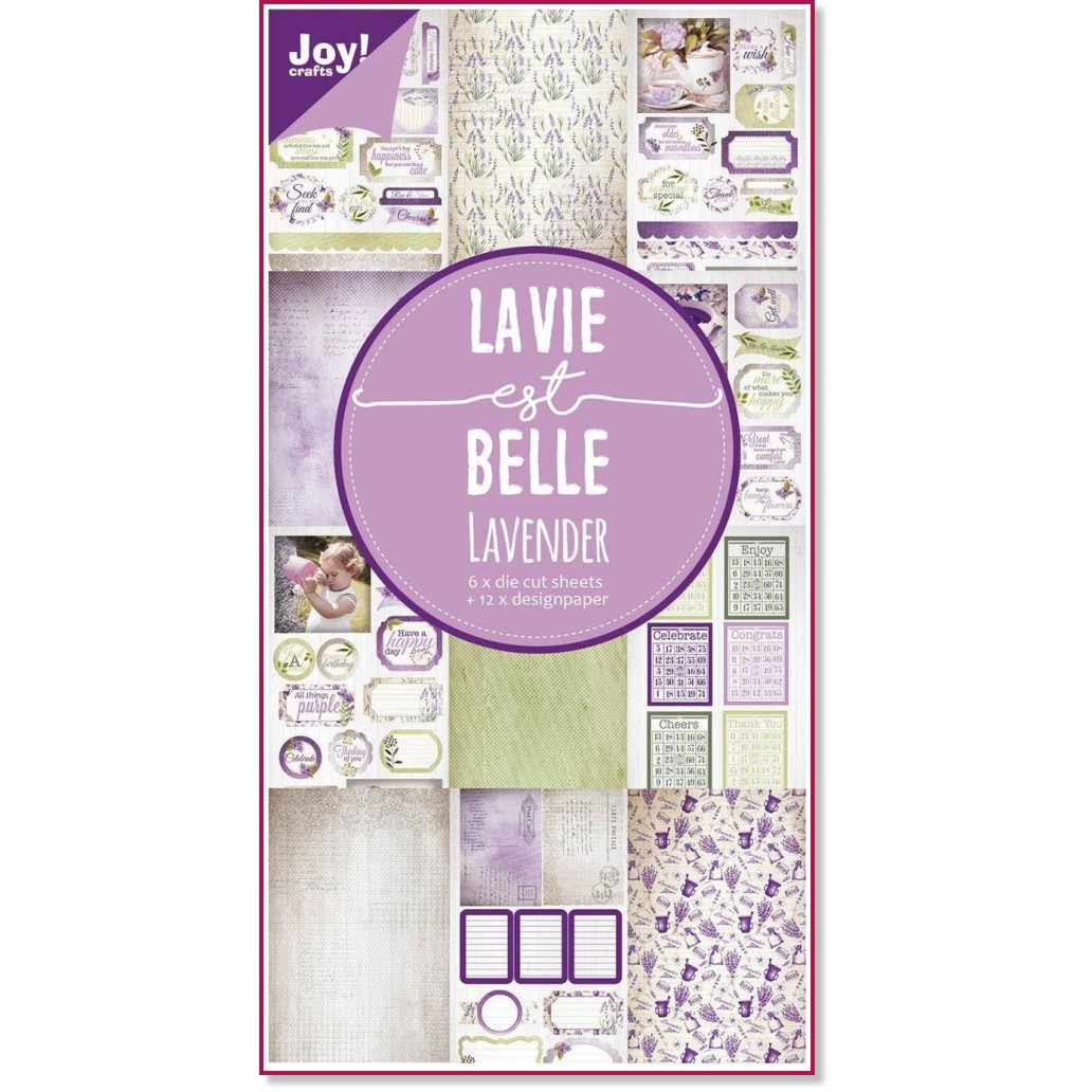    Joy Crafts - Lavender - 15 x 30 cm, 18  - 