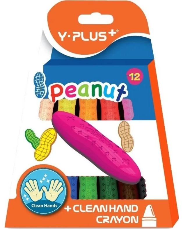 Восъчни пастели Y-Plus Peanut Восъчни пастели Y-Plus Peanut - 12 цвята -