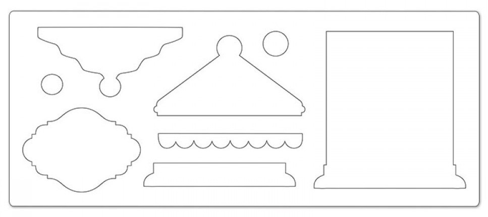 ������� �� ������ �� ��������� Sizzix - ����� - 15 / 35 / 1.6 cm - 