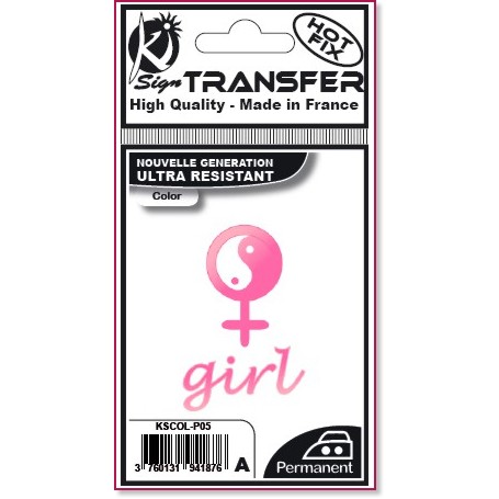 Трансферна декорация за текстил Ki-Sign - Момиче Трансферна декорация за текстил Ki-Sign - Момиче - 5 x 8 cm от серията Hot Fix -