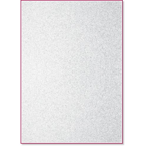 Брокатен картон KPC - Бял Брокатен картон KPC - Бял - A4, 200 g/m<sup>2</sup> -