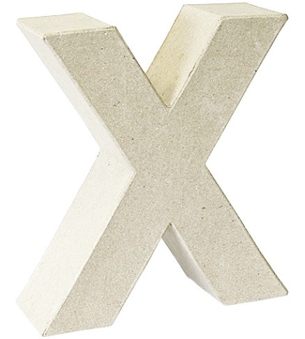 Буква X от папиемаше KPC Буква X от папиемаше KPC - 17.5 cm -