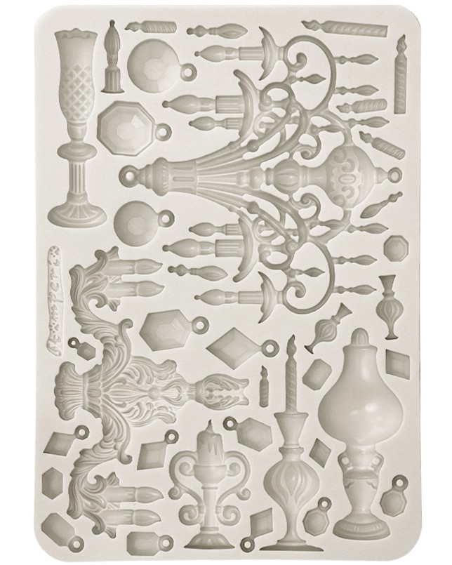 Силиконов 3D молд Stamperia - Свещници Силиконов 3D молд Stamperia - Свещници - 10.5 x 14.8 cm от колекцията Masquerade -