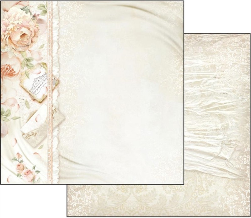 Хартия за скрапбукинг Stamperia - Божур и дантели Хартия за скрапбукинг Stamperia - Божур и дантели - 30.5 x 30.5 cm -