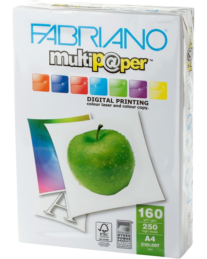    A4 Fabriano Multipaper - 250 , 160 g/m<sup>2</sup>   165 - 