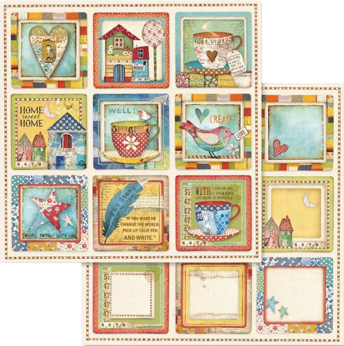 Хартия за скрапбукинг Stamperia Patchwork Хартия за скрапбукинг Stamperia Patchwork - 30.5 x 30.5 cm -
