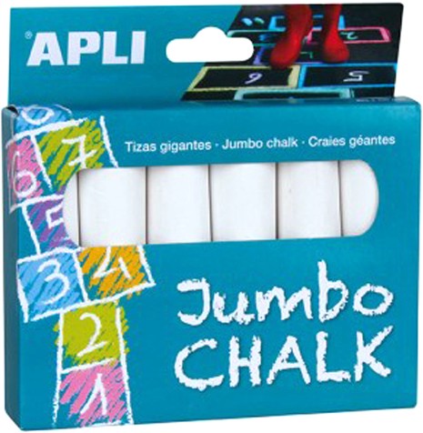 Бели тебешири Apli Jumbo Бели тебешири Apli Jumbo - 6 броя -