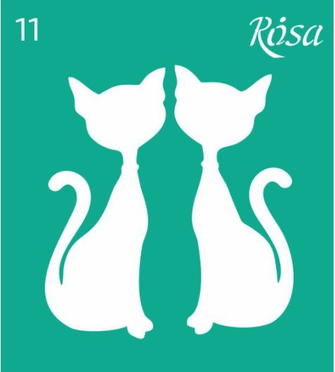 Самозалепващ шаблон Rosa - Котки Самозалепващ шаблон Rosa - Котки - 9 x 10 cm -