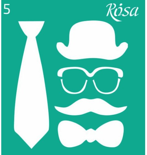 Самозалепващ шаблон Rosa - Джентълмен Самозалепващ шаблон Rosa - Джентълмен - 9 x 10 cm -
