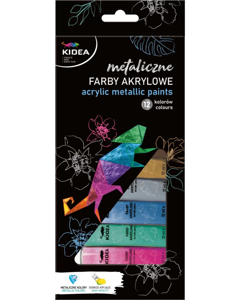 ������� ��� Kidea Metallic - 12 ����� x 12 ml - ���