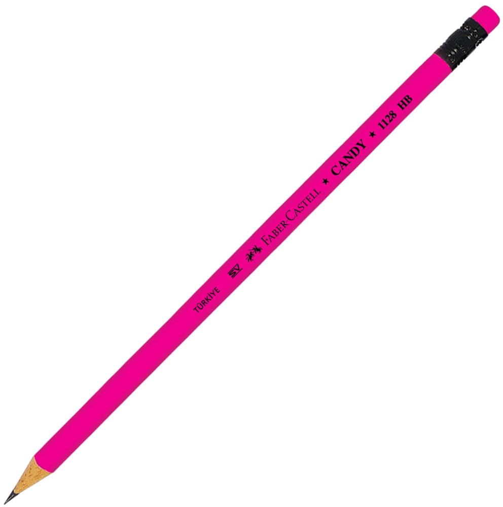 Графитен молив HB Faber-Castell Candy Графитен молив HB Faber-Castell Candy - С гумичка -