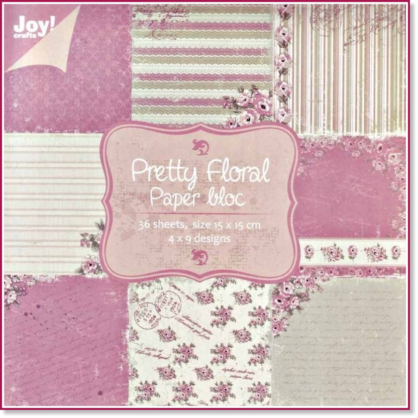    Joy Crafts - Pretty Floral - 36 , 15 x 15 cm - 