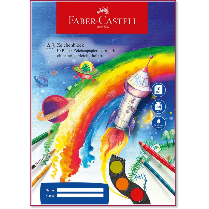 ���� �� �������� Faber-Castell - 10 �����, A3 - 