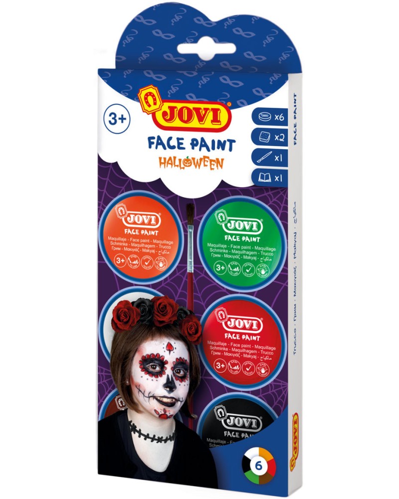 Бои за лице Jovi Halloween - 6 цвята - боя