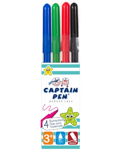 Флумастери Koh-I-Noor Captain Pen Флумастери Koh-I-Noor Captain Pen - 4, 6, 10, 12, 18, 24 или 30 цвята -