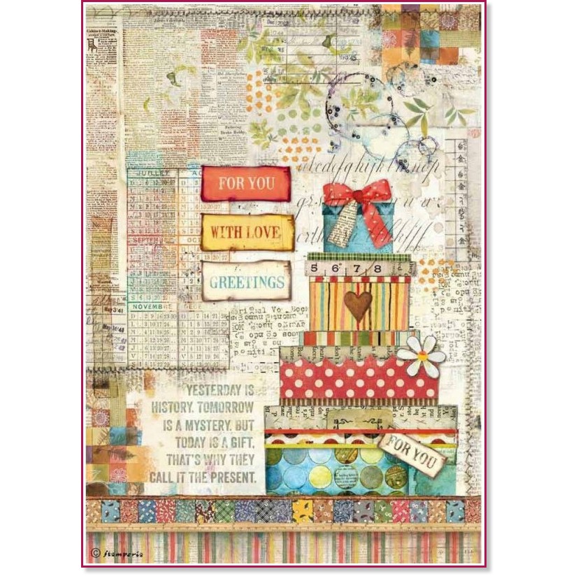 Декупажна хартия Stamperia Patchwork Декупажна хартия Stamperia Patchwork - A4 -