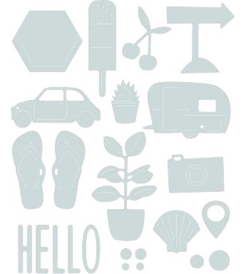 ����� �� ������ �� ��������� Sizzix Summer Time - 7 ���� �� 0.6 �� 5.4 cm - 