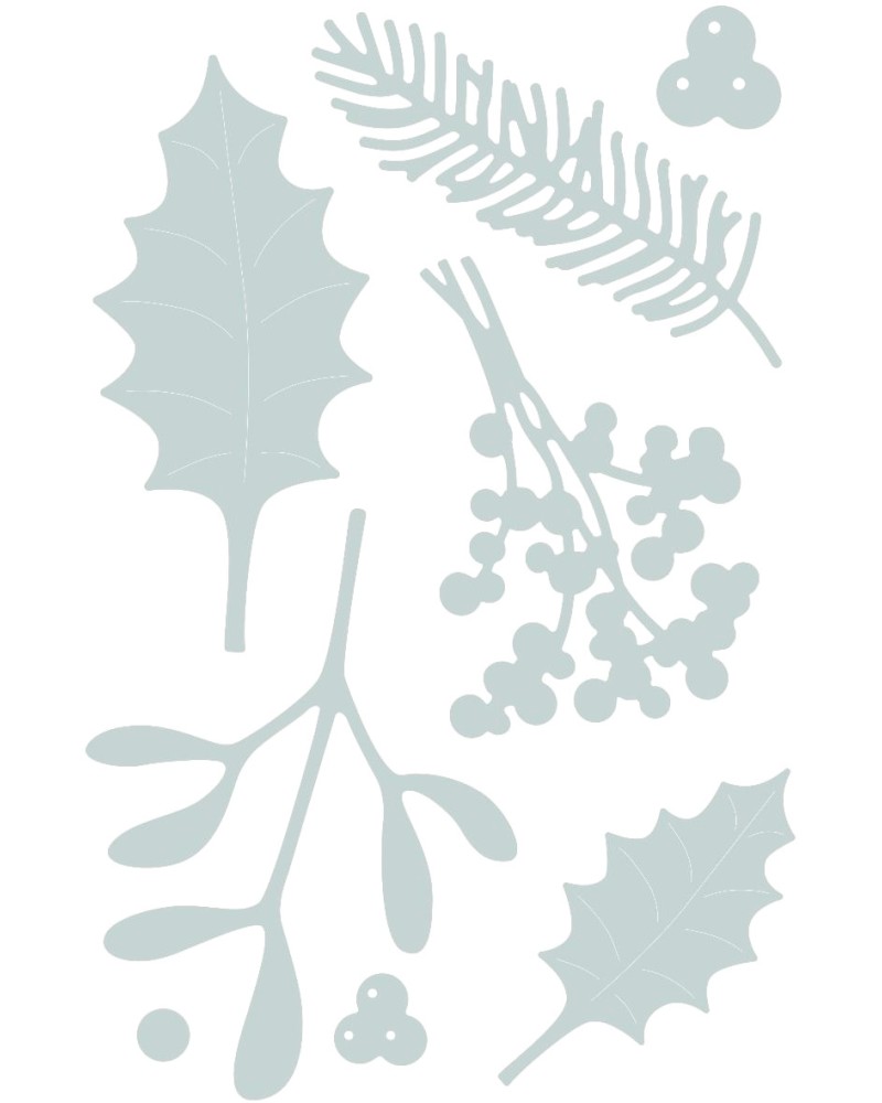      Sizzix Winter Foliage - 8   1.3  6.7 cm - 