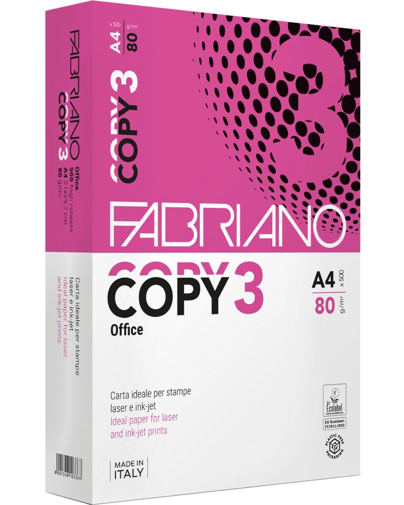   A4 Fabriano Copy 3 - 80 g/m<sup>2</sup>   147 -  