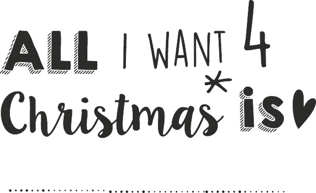 Гумен печат KPC All I Want 4 Christmas is U Гумен печат KPC All I Want 4 Christmas is U - 3.6 x 5.8 cm -