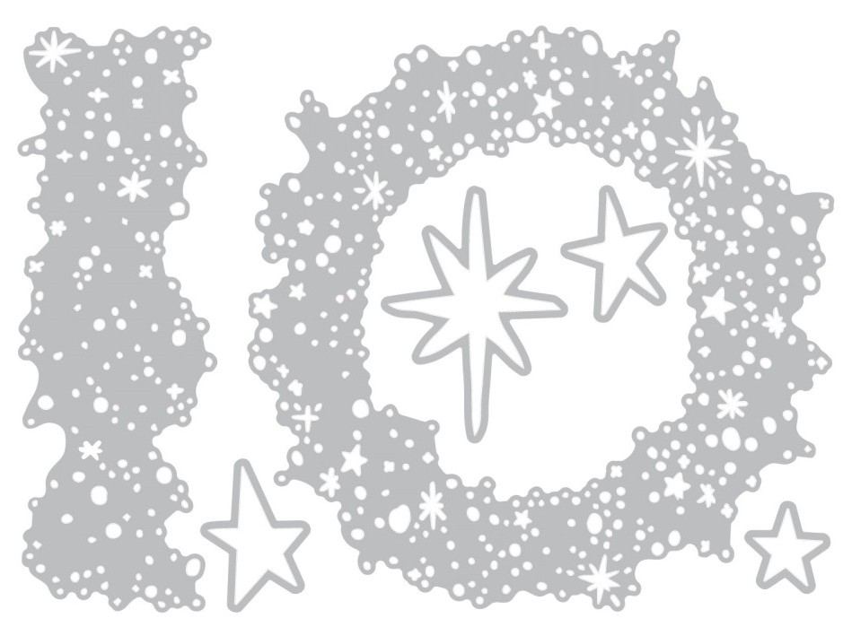 ����� �� ������ �� ��������� Sizzix Snowy Stars - 6 ���� �� 1.3 �� 11 cm - 