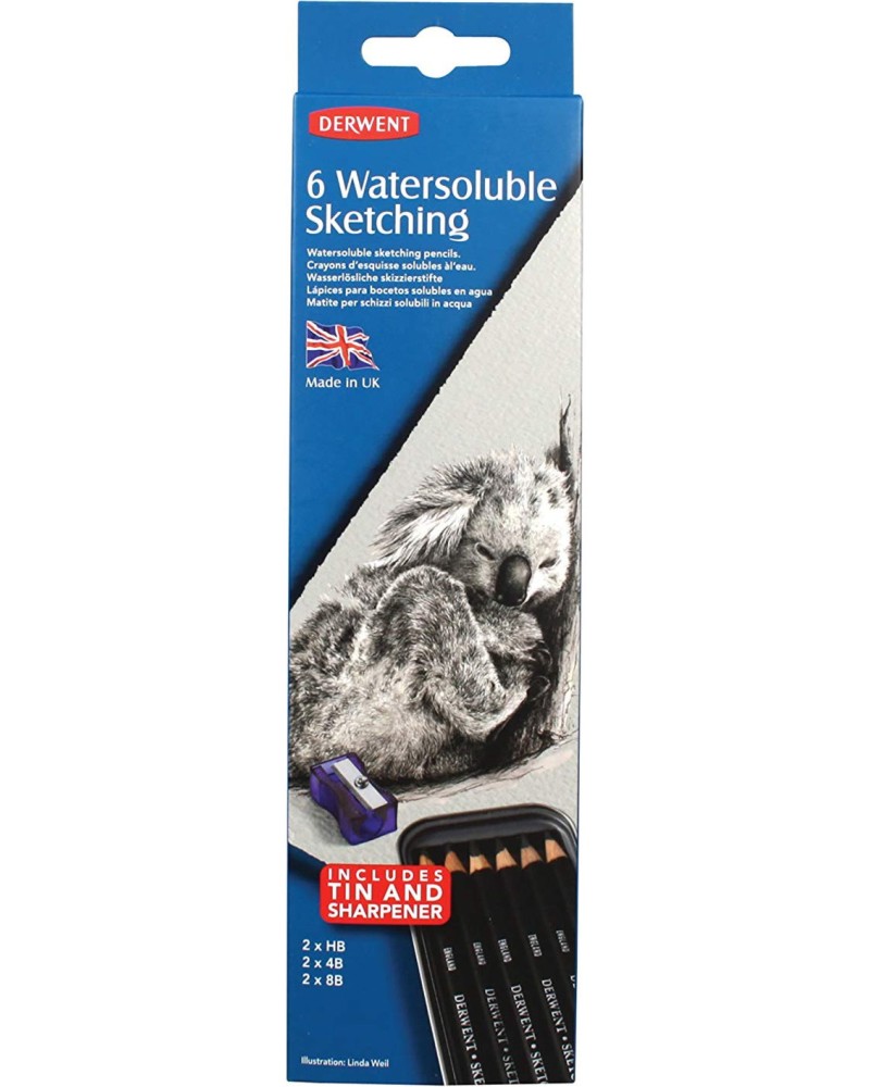 �������� ������ Derwent Watersoluble Sketching - 6 ���� � �������� � ������� ����� - 
