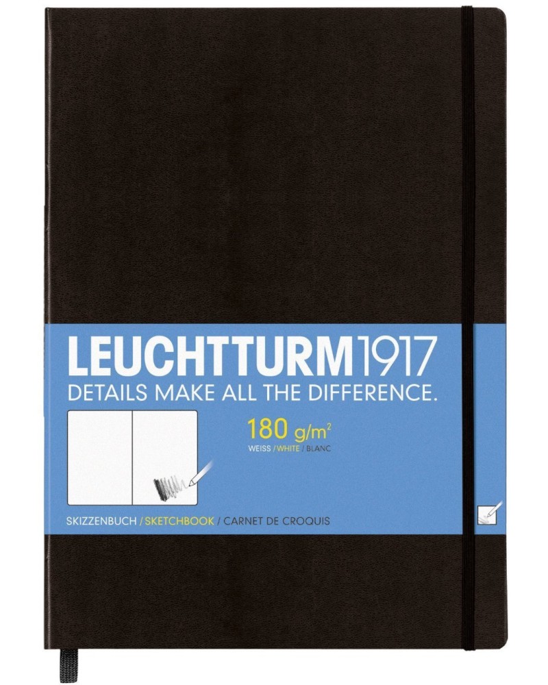 Скицник с твърди корици Leuchtturm1917 Скицник с твърди корици Leuchtturm1917 - 48 листа, A5, 180 g/m<sup>2</sup> -