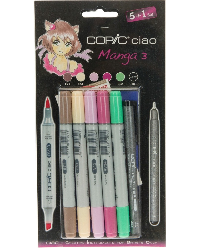 �������� ������� Copic Manga Set 3 - 5 ����� � ���������� �� ������� Ciao - 