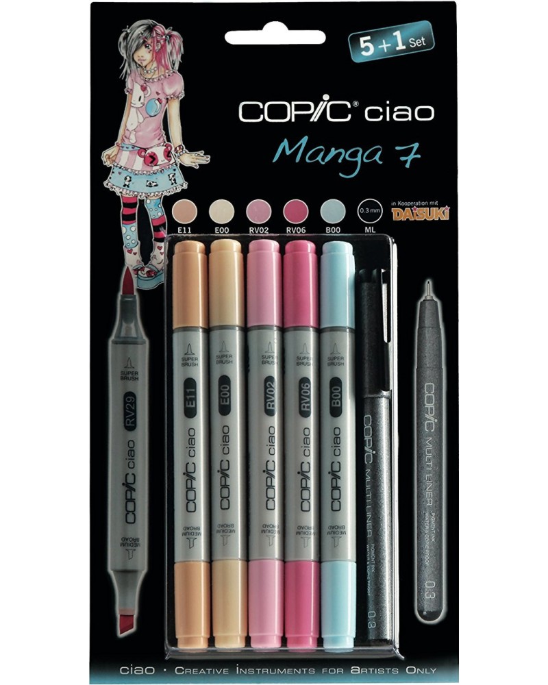 �������� ������� Copic Manga Set 7 - 5 ����� � ���������� �� ������� Ciao - 