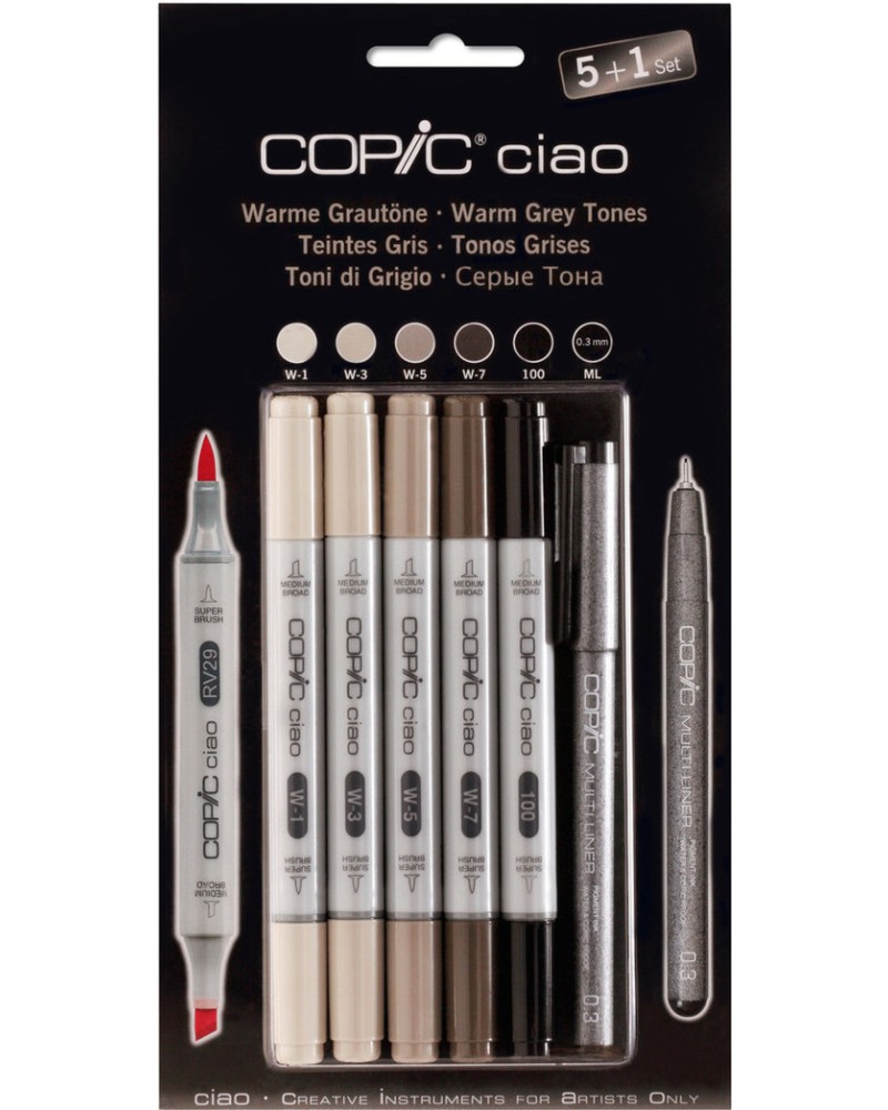   Copic Warm Grey - 5      Ciao - 